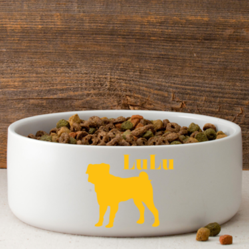 Man's Best Friend Silhouette Dog Bowl