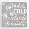 Baby It's Cold Canvas Sign