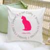 Circle of Love Cat Silhouette Throw Pillows