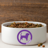 Circle of Love Silhouette Dog Bowl