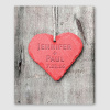 Embossed Heart Canvas Sign